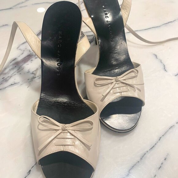 Classic Marc Jacobs Cream High Heel Sandals - Size 9.5 - Picture 2 of 7